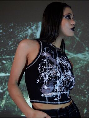 Death Note Ryuk Anime Hot Topic - Outline Tank Grunge Alt Goth